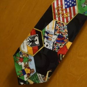 1994 World Cup Soccer Neck Tie Nicole Miller